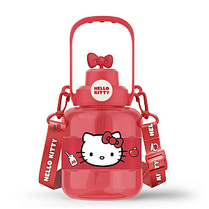 GARRAFA HELLO KITTY COM CANUDO 1.1L MINISO SANRIO