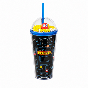 COPO COM CANUDO PAC-MAN 600ML MINISO