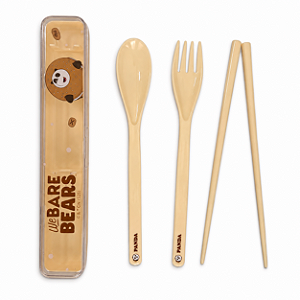 KIT TALHERES COM HASHI URSOS SEM CURSO PANDA MINISO