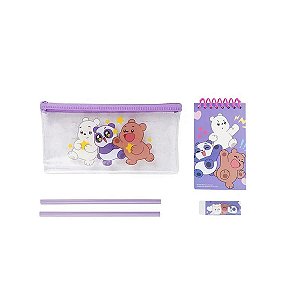 KIT PAPELARIA COLEÇÃO WE BABY BEARS COM 5 PÇS.