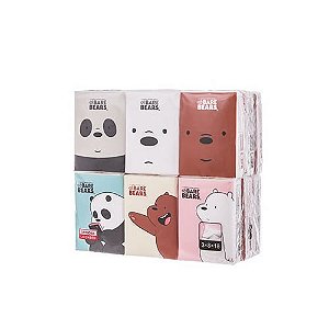 Kit 18 Pacotes Lenços de Papel Ursos sem Curso Miniso