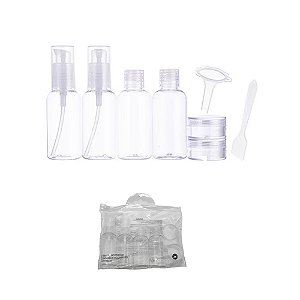 KIT DE FRASCOS PARA VIAGEM 8 PEÇAS