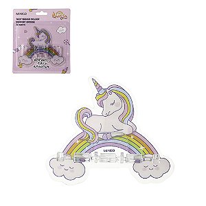 SUPORTE PLASTICO PARA ESCOVA DE DENTES UNICORNIO