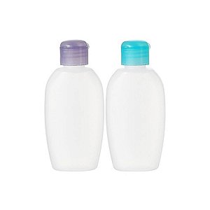 Frasco com tampa Articulada - Capsule 80ml, 2pcs - Azul/Roxo