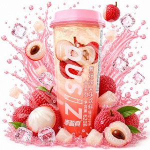 Bebida com Gelatina Sabor Lichia