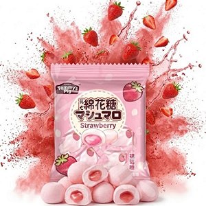 Marshmallow Recheado Sabor Morango 60 g