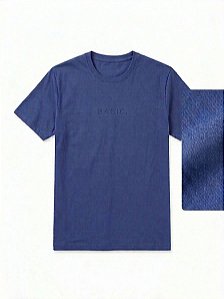 Camiseta Infantil Azul Escuro Manga Curta