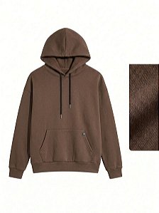 Moletom Canguru Masculino Marrom Escuro