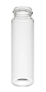 VIAL 40ML TRANSPARENTE FUNDO CHATO COM BOCA DE ROSCA 24-400 PCT/100