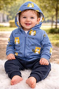 Conjunto Kyly de moletom felpado masculino