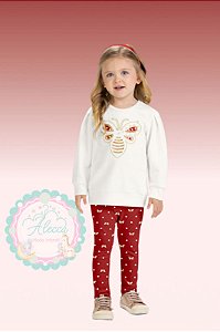 Conjunto Milon com pérola de moletom felpado