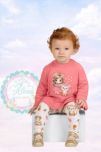 Conjunto Kyly de Moletom Feminino Tigrinha baby