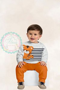Conjunto kyly de Moletom Masculino Tigrinho Baby