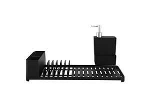 Kit para Pia Escorredor de Louças E Dispenser Multi