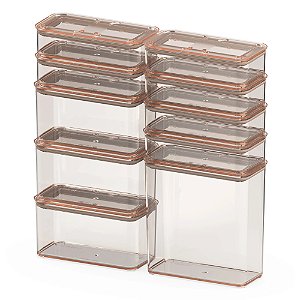 Conjunto de Potes Herméticos Retangulares 10 Peças