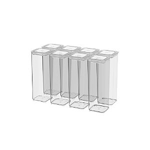 Conjunto de Potes Herméticos 1,2 Litros 8 Peças