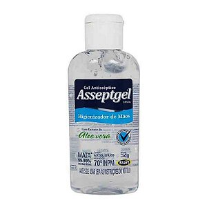 Álcool em Gel Asseptgel Cristal 52g