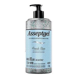 Álcool em Gel Asseptgel Fresh Blue 420g