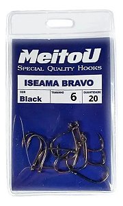 Anzol De Pesca Meitou Iseama Bravo, No6 Com 20 Unidades