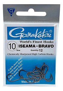 Anzol Gamakatsu Iseama Bravo Tamanhos 10 Com 12 Unidades