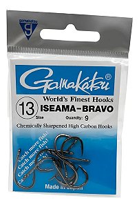 Anzol Gamakatsu Iseama Bravo Tamanhos 13 Com 9 Unidades