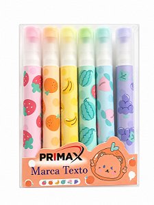 Marca-Texto Frutinhas Candy – Estojo com 6 Cores (Unidade)