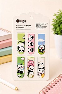 Kit marcador de Página Magnético Capivara e Panda – 6 Unidades – UNISO