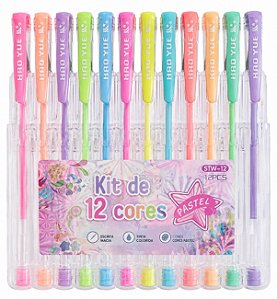 Kit Canetas Coloridas 12 Cores