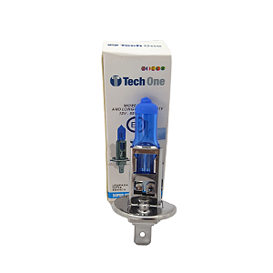 Lâmpada Halógena Super Branca H1 12V 60/55W - TechOne