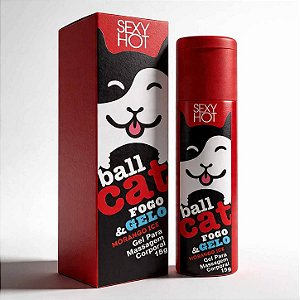BALL CAT - FOGO E GELO - SABOR MORANGO - BEIJÁVEL