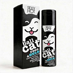 BALL CAT ESQUENTA E ESFRIA BEIJÁVEL PARA SEXO ORAL - SABOR BLACK ICE