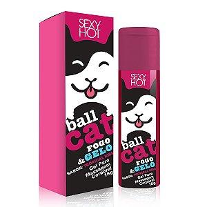 BALL CAT TROPICAL KISS - GEL PARA SEXO ORAL BEIJÁVEL COM FUNÇÃO ESQUENTA E ESFRIA