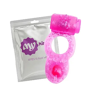 Anel peniano com vibrador e pérola estimuladora