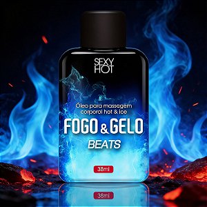 FOGO E GELO BEATS - ÓLEO EXCITANTE BEIJÁVEL ESQUENTA E ESFRIA - 38ML