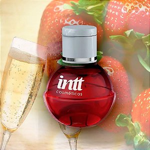Fruit sexy morango com champagne gel beijável com efeito quente 40g