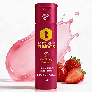 PORTA DOS FUNDOS MORANGO - GEL ANAL COMESTIVEL DESSENSIBILIZANTE E LUBRIFICANTE