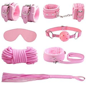 Kit BDSM Sado 7 Peças/ PINK SUBMISION