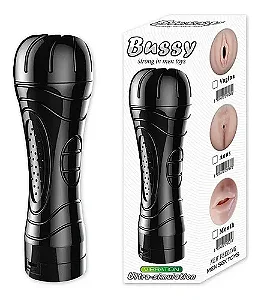 Masturbador Vagina em Cyberskin com Vibrador - Formato de Lanterna