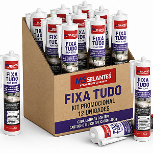 KIT 12 CARTUCHO FIXA TUDO PRETO 400 G