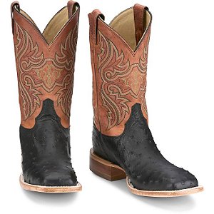 Bota Masculina Importada Justin - AVESTRUZ- Conhaque Vintage COD JE5173