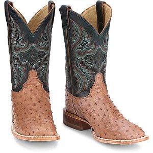 Bota Masculina Importada Justin - AVESTRUZ- CONHAQUE COD JE5171