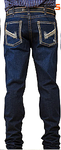 Calça masculina Docks Elastano - COD 4543 bordada