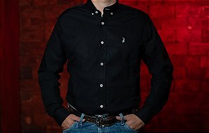 CAMISA MASC SLIM M/L	PRETA	AUSTIN