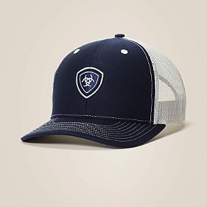Boné Ariat Navy Shield Mesh Snapback