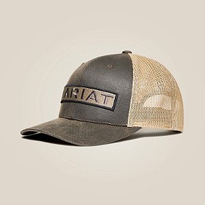 Bone Ariat Long Rectangle Logo Patch