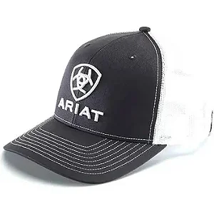Bone Ariat chumbo logo branco