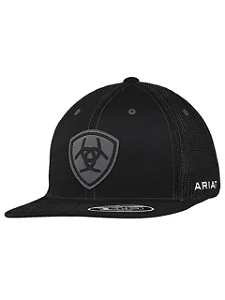 Boné Ariat Preto logo cinza