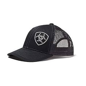 Bone Ariat Preto logo cinza