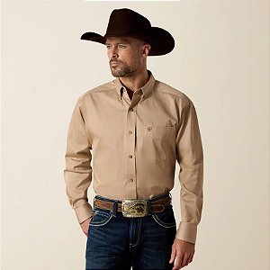 CAMISA MASC M/L IMP KHAKI ARIAT
