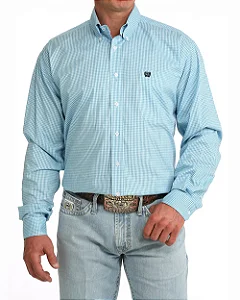 CAMISA MASC M/L IMP AZUL CINCH